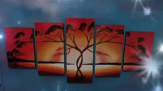 Árbol de la vida pintado a mano a través del óleo.