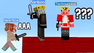 I played Bedwars with TECHNOBLADE and got KILLED by RANBOO... (REAL) (MINECRAFT)