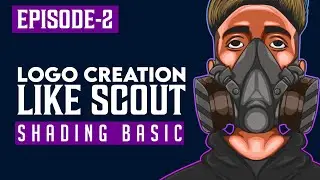 How To Make Logo Like Scout | Scout Logo Creation Colour Shading (episode-2)