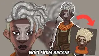 Redrawing Ekko Fanart From Arcane #arcane