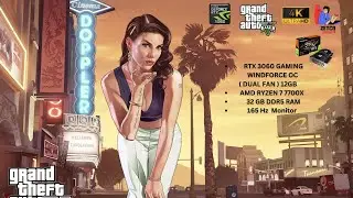 GTA V FPS Test on RTX 3060 Wind force 12G OC Dual Fan | 2024 Latest | Is it worth? | Zetca Gaming |