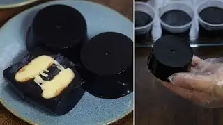 Bánh Thiên Thảo hay bánh thạch đen sương sáo nhân đậu xanh | Black glass jelly with mung bean