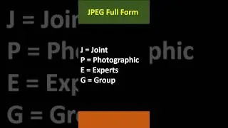 JPEG Full Form | Technical Session 