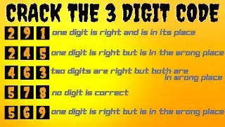CRACK THE 3 DIGIT CODE PUZZLE