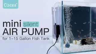 Clscea mini Silent Air Pump for 1-15 Gallon Fish Tank