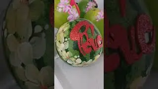 Vẽ trang trí bưởi và dưa hấu ngày Tết | Painting on grape fruit and watermelon for Lunar New Year