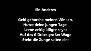 Ein Anderes (Johann Wolfgang von Goethe)