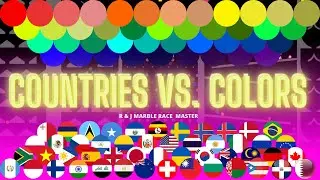 MARBLE RACE COUNTRIES VS. COLORS RACE #3 in Algodoo/ R & J MARBLE RACE MASTER