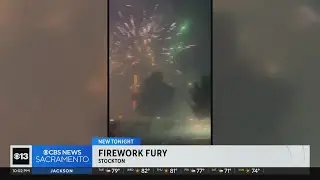 Firework fury lights up Stockton sky