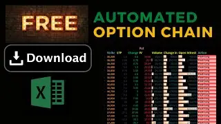 Free Option Chain Excel file | How to Get option chain data in Excel  | Automated Excel