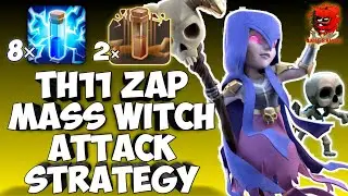 TH11 Zap Witch Attack Strategy | How to Use Zap Mass Witch at TH11 in Clash of Clans | Best Strategy