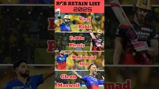 IPL 2025 🏟 RCB Retain List🎯 #rcb #rcbretainplayers #rcbtargetplayers #rcb2025 #viratkohli #ipl2025