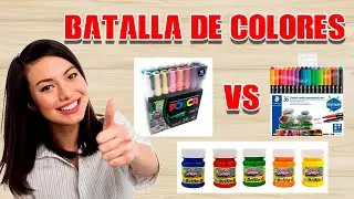 ¡NO Compres SIN Ver ESTO! Staedtler vs. POSCA vs. Acrílicas - TEST de Colores en MDF - COMPARATIVA