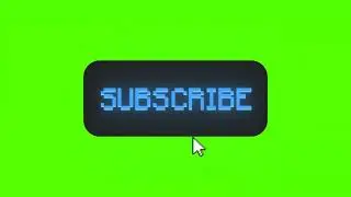 Blue Subscribe Button Animation Green Screen