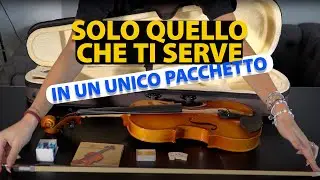 Set Completo Violino con Archetto, Custodia, Spalliera, Corde e Accordatore