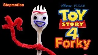 Forky from Toystory4  - making Stopmotion video | 토이스토리4 포키 메이킹 스톱모션 _plastic, eyeball, furry wire