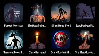 Forest Monster Siren Head, Siren Head The Survival, Siren Head Field, Scary Pipe Head, Siren Head...