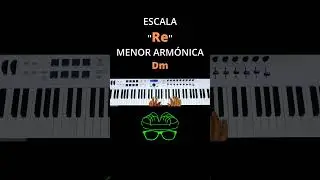 Escala Re Menor Armónica #piano #acordes #teclado #armonia #escalamayor #keyboard