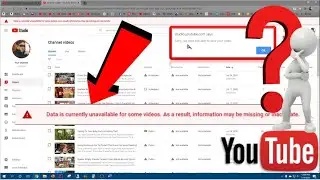 Data Is Currently Unavailable For Some Videos | Youtube Can't Upload Video Error