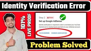 Monetization OFF | Step 2 Error YouTube Monetization Identity Verification Problem 2022 | Re-Enable