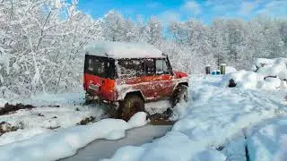 Снегопад на ферме