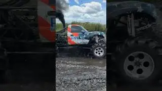 Diesel Mud Truck Mud shower #automobile #awesome #mud