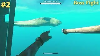 Stranded Deep : The Great Abaia ( Giant Eel ) Boss Fight | Stranded Deep Bosses