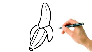 Drawing Step by Step Banana For Kids
