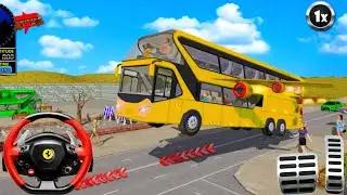 Flying Bus Driving Simulator 2019 Free Bus Games - Android Gameplay