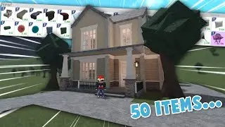 building a bloxburg house WITH ONLY 50 ITEMS...