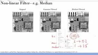 Median Filtering and Sharpening of Images
