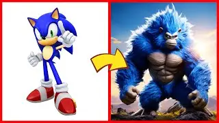 SONIC the Hedgehog ALL CHARACTERS as GORILLA 2024