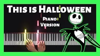 This is Halloween (from The Nightmare Before Christmas) | Piano Tutorial | 4K 60fps