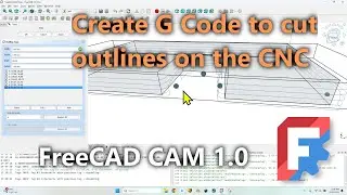 CNC Profiling Tutorial: Cut Shapes & Outlines | FreeCAD 1.0 CAM G-Code Workflow (Full Guide)