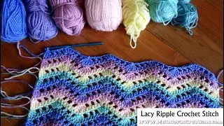Learn How To Crochet The Beautiful Lacy Ripple Stitch For Free! | Step-by-step Tutorial Included