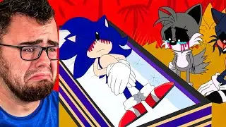 Reacting to SONIC.EXE DEATH BED! (Sad Story)