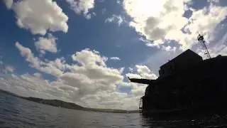 Jumping off the Fort in Plymouth sound