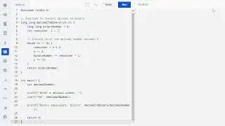 C Program to Convert Decimal to Binary Number || Decimal to Binary Conversion in C #programming