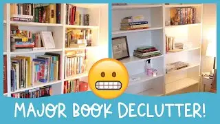 Decluttering Before Moving | MASSIVE BOOK DECLUTTER 😅