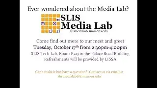 Media Lab Workshop - October 17, 2017