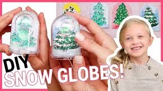 DIY Watercolor Christmas Tree Snow Globe Kids Easy Christmas Craft