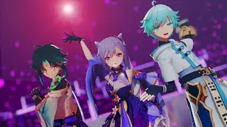 【MMD x Genshin Impact】Electronica in Velvet Room【Keqing ・Chongyun・Xiao】