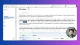 Google Search Console New Feature Update 2024 - Augest Google Update