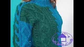 Maglione Bicolor ai ferri 4 Parte