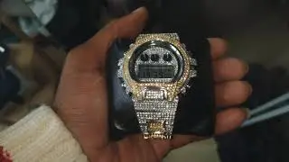 18K Gold Diamond Digital G Watch