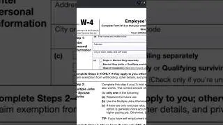 How to Fill Out W4 Tax form | W4 Form Step by step Walk-through #irs #taxes #taxreturn #taxform