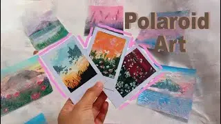 Polaroid Art Painting with acrylic for beginners! //Ide  Lukisan di Polaroid