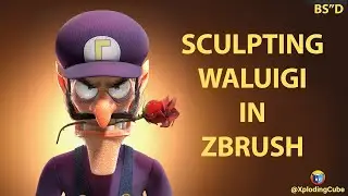 Sculpting Waluigi in Zbrush - Xploding Cube