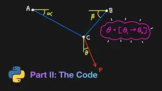 Calculating Cable Tensions Supporting a Variable Load (Coding) [Statics With Python #4]