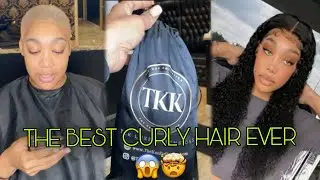 🤯😱THE BEST CURLY BUNDLES EVER 🗣 TKK LUXE EXTENSIONS DEEP CURL | FRONTAL SEW IN W/ FULL BABY HAIR